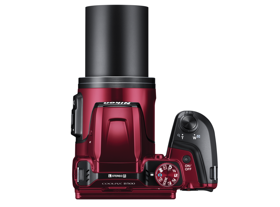 Nikon COOLPIX B500 | Digital Bridge Camera | Plum, Red & Black